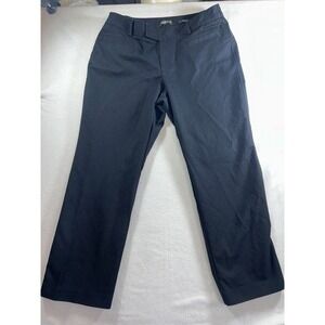 Eddie Bauer Pants Black Womens Blakely Fit Flat Front Stretch size 16Plus